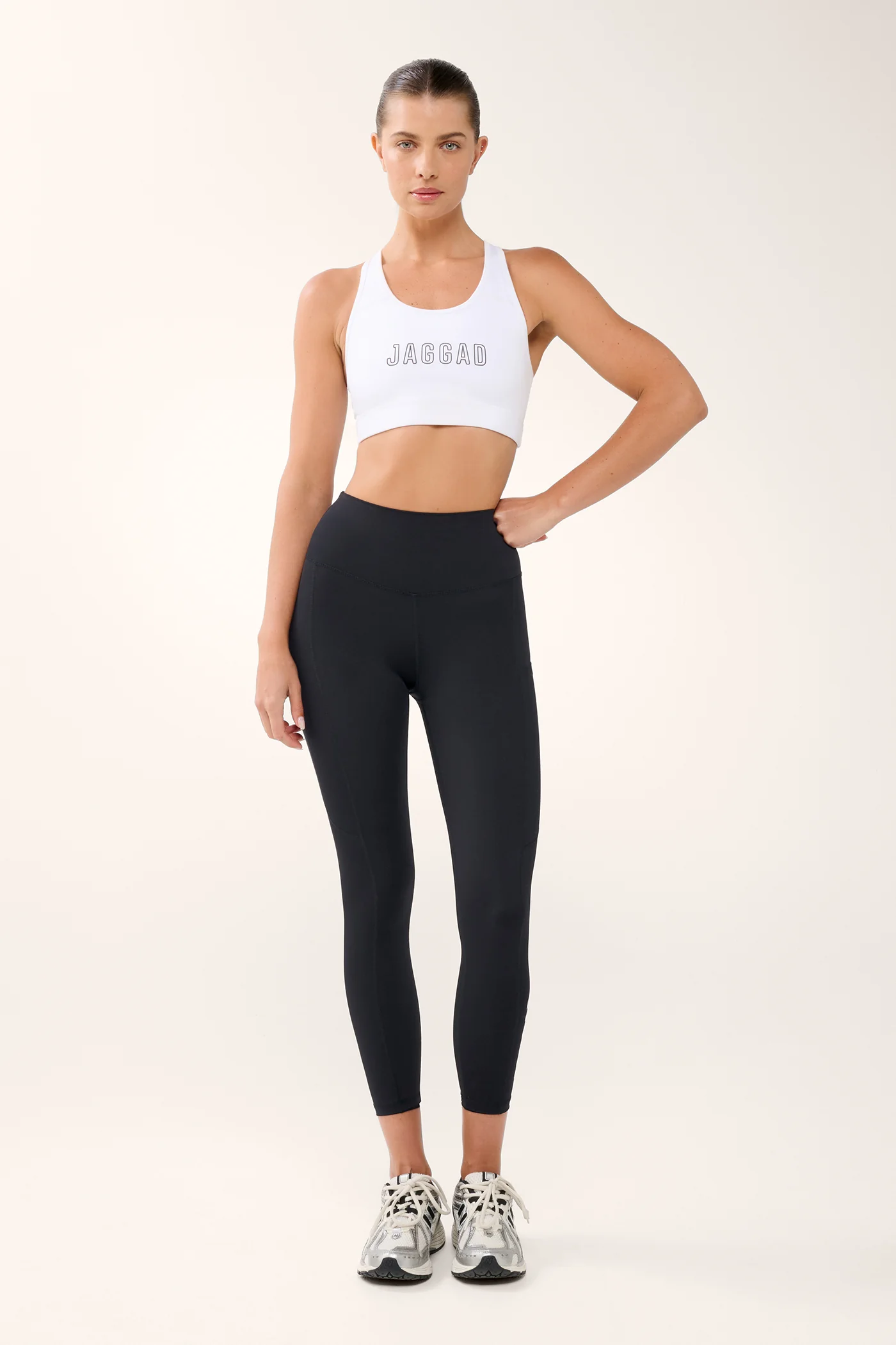 CLASSIC 7/8 HIGH WAIST POCKET LEGGING BLACK/WHITE - Image 5