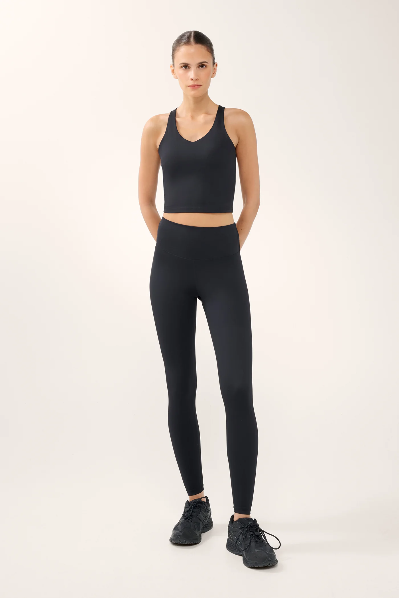 Essential Full Length High Waist Legging BLACK/WHITE - Image 6