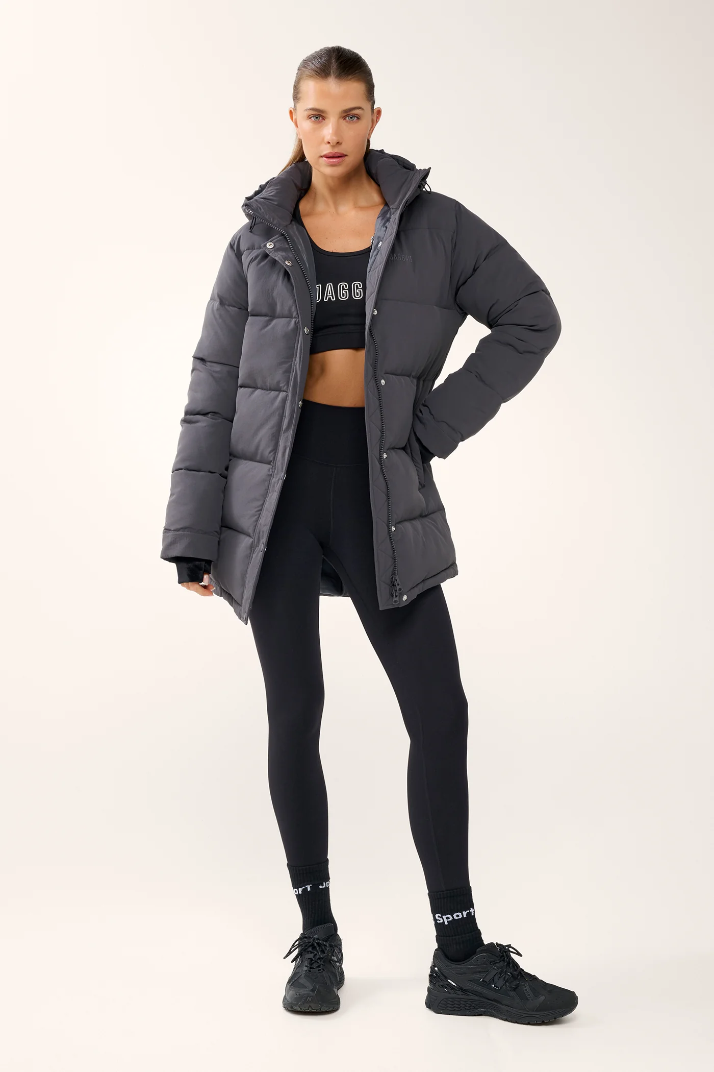 ESSENTIAL MID LINE PUFFER JACKET STEEL - Image 13